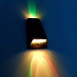 2 PCS N771 Solar Wall Light Up And Down Lights Outdoor Wall Lights Garden Light, Colorful Light, Warm+White Light