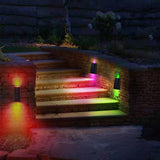 2 PCS N771 Solar Wall Light Up And Down Lights Outdoor Wall Lights Garden Light, Colorful Light, Warm+White Light