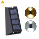 2 PCS N771 Solar Wall Light Up And Down Lights Outdoor Wall Lights Garden Light, Colorful Light, Warm+White Light Warm+White Light