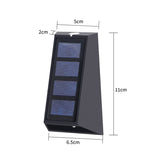 2 PCS N771 Solar Wall Light Up And Down Lights Outdoor Wall Lights Garden Light, Colorful Light, Warm+White Light
