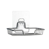 Stainless Steel Wall-Mounted Bathroom Soap Storage Rack, Style: Single Layer With Sticker, Single Layer With Sticker, Single Layer Curved With Sticker