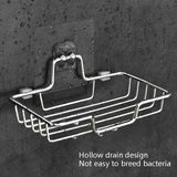 Stainless Steel Wall-Mounted Bathroom Soap Storage Rack, Style: Single Layer With Sticker, Single Layer With Sticker, Single Layer Curved With Sticker