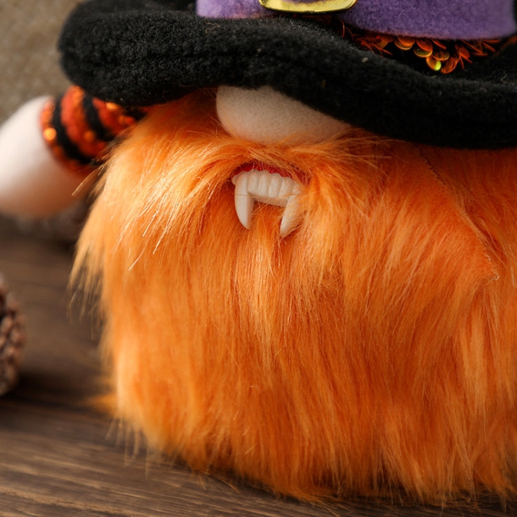Halloween Decorative Supplies Shining Faceless Doll, Orange, Purple