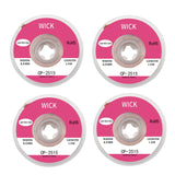 4 PCS Silk Wire Deficiency Tin With Low Residue Strip BGA To Remove Tin Welding Strip Electronic Maintenance Welding Material, CP-2015 2.0mm x 1.5m, CP-2515 2.5mm x 1.5m, CP-3015 3.0mm x 1.5m, CP-3515 3.5mm x 1.5m