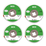 4 PCS Silk Wire Deficiency Tin With Low Residue Strip BGA To Remove Tin Welding Strip Electronic Maintenance Welding Material, CP-2015 2.0mm x 1.5m, CP-2515 2.5mm x 1.5m, CP-3015 3.0mm x 1.5m, CP-3515 3.5mm x 1.5m