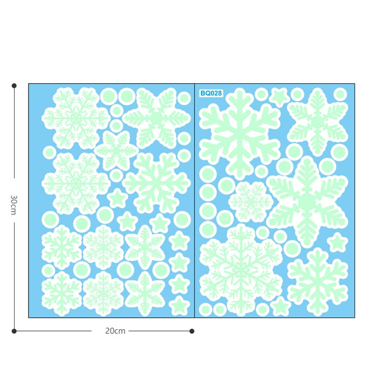 1set Christmas Luminous Fluorescent Snowflake Decoration Sticker,Style:, BQ028 With Glue, BQ028 Static Electricity, BQ028 Enhanced Static Electricity, BQ029 Enhanced Static Electricity