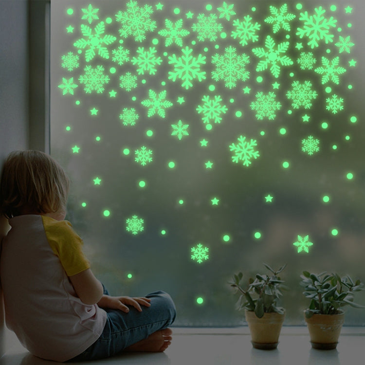 1set Christmas Luminous Fluorescent Snowflake Decoration Sticker,Style:, BQ028 With Glue, BQ028 Static Electricity, BQ028 Enhanced Static Electricity, BQ029 Enhanced Static Electricity