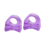 10 Pairs Great Toe Orthosis Separator Soft and Comfortable Toe Care Cover, S, M, L M Transparent Purple