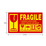 Caution Warning Packaging Transportation Sticker Label Fragile Stickers, 127x76mm