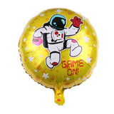 10 PCS Space Aluminum Film Balloon Children Decorate Birthday Party Decoration Balloons,Style:, Golden Space Man, Double-sided Space Man, Round Rocket, Space Rocket, Astronaut, Earth, Retro Plane, Universe, Space Birthday, Blue Golden Space Man
