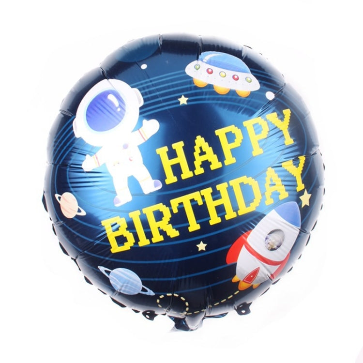 10 PCS Space Aluminum Film Balloon Children Decorate Birthday Party Decoration Balloons,Style:, Golden Space Man, Double-sided Space Man, Round Rocket, Space Rocket, Astronaut, Earth, Retro Plane, Universe, Space Birthday, Blue Blue