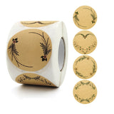 Rolled Handwritten Kraft Paper Sticker Gift Wedding Baking Decoration Label, 2 Inch / 50mm