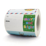 Christmas Decoration Roll Sticker Gift Bag Self-Adhesive Sealing Sticker, A-387