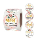 Roll Floral Thank You Stickers Wedding Party Decoration Stickers, 3.8cm / 1.5 Inch