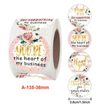 Roll Floral Thank You Stickers Wedding Party Decoration Stickers, 3.8cm / 1.5 Inch