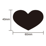 PVC Erasable Stickers Kitchen Food Marking Love Blackboard Stickers, 60x40mm