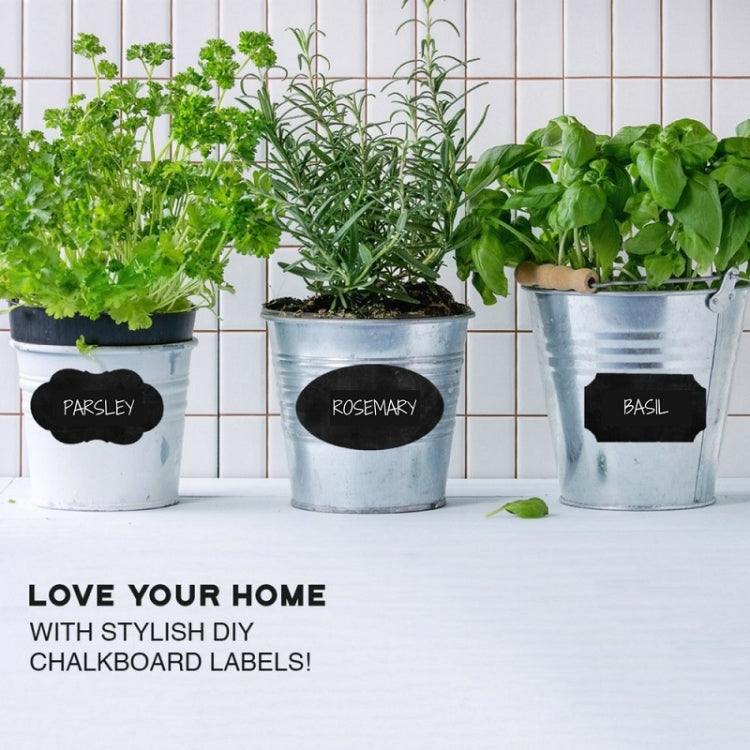 PVC Removable Waterproof Sticker Kitchen Label Blackboard Sticker, 55x35mm