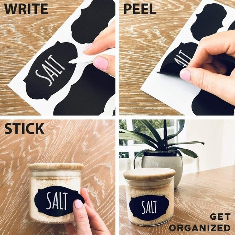 PVC Removable Waterproof Sticker Kitchen Decoration Blackboard Label, 35x55mm