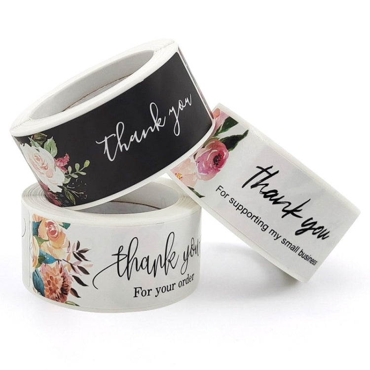10 PCS Thank You Flower Sticker Gift Wrap Sealing Sticker, A-415, A-416, A-417