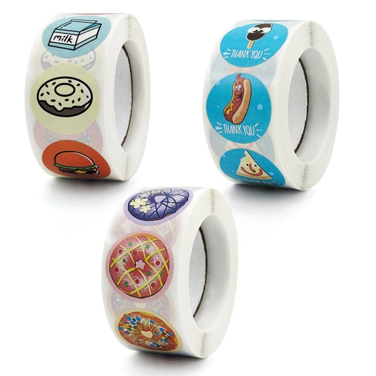 10 PCS Thank You Round Sealing Sticker Handicraft Decoration Bakery Cake Packaging Label, A-409, A-410, A-411