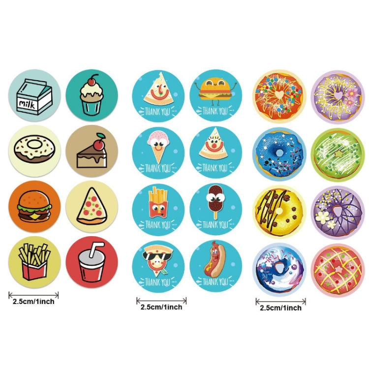 10 PCS Thank You Round Sealing Sticker Handicraft Decoration Bakery Cake Packaging Label, A-409, A-410, A-411