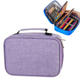Waterproof Pencil Case 72 Color Large Capacity Sketch Pencil Bag Stationery Set Purple