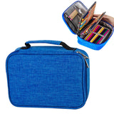 Waterproof Pencil Case 72 Color Large Capacity Sketch Pencil Bag Stationery Set Blue