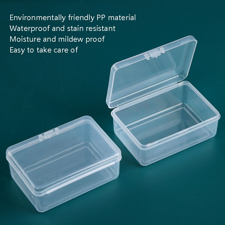 20 PCS Rectangular Plastic Box Transparent Parts PP Storage Box With Cover, 20 PCS Rectangular