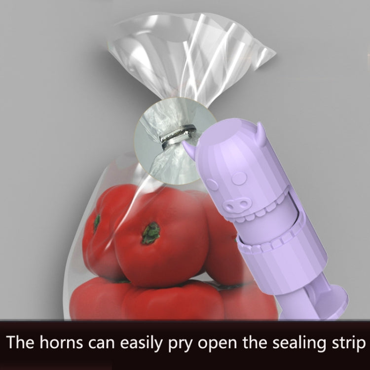 10 PCS H011 Food Preservation And Moisture-Proof Sealing Elastic Clip Snack Food Sealing Clip, Purple, White, Green, Black, Yellow