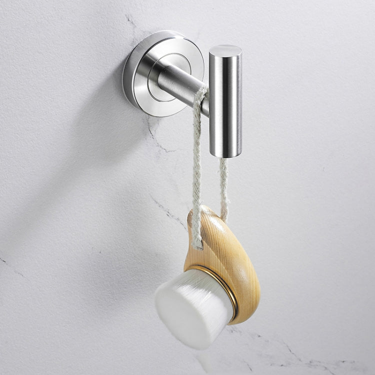 304 Stainless Steel With Grooved Bathroom Pendant Bathroom Shelf,Style:, Wire Drawing Single Rod 40cm, Wire Drawing Towel Ring, Wire Drawing Hook, Paper Towel Holder A, Paper Towel Holder B, Vertical Single Rod, Black Cloth Hook                      ... Wire Drawing Hook