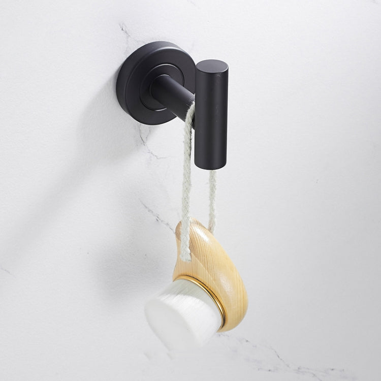 304 Stainless Steel With Grooved Bathroom Pendant Bathroom Shelf,Style:, Wire Drawing Single Rod 40cm, Wire Drawing Towel Ring, Wire Drawing Hook, Paper Towel Holder A, Paper Towel Holder B, Vertical Single Rod, Black Cloth Hook                      ... Black Cloth Hook