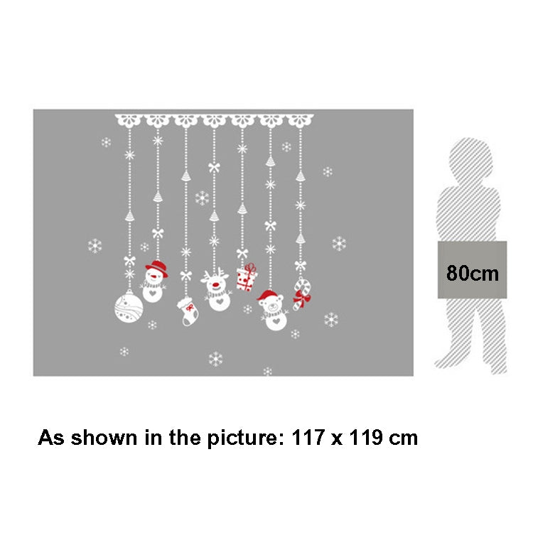 1 Set Christmas Snowman Ornaments Glass Door Window Electrostatic Sticker, Snowman Sticker