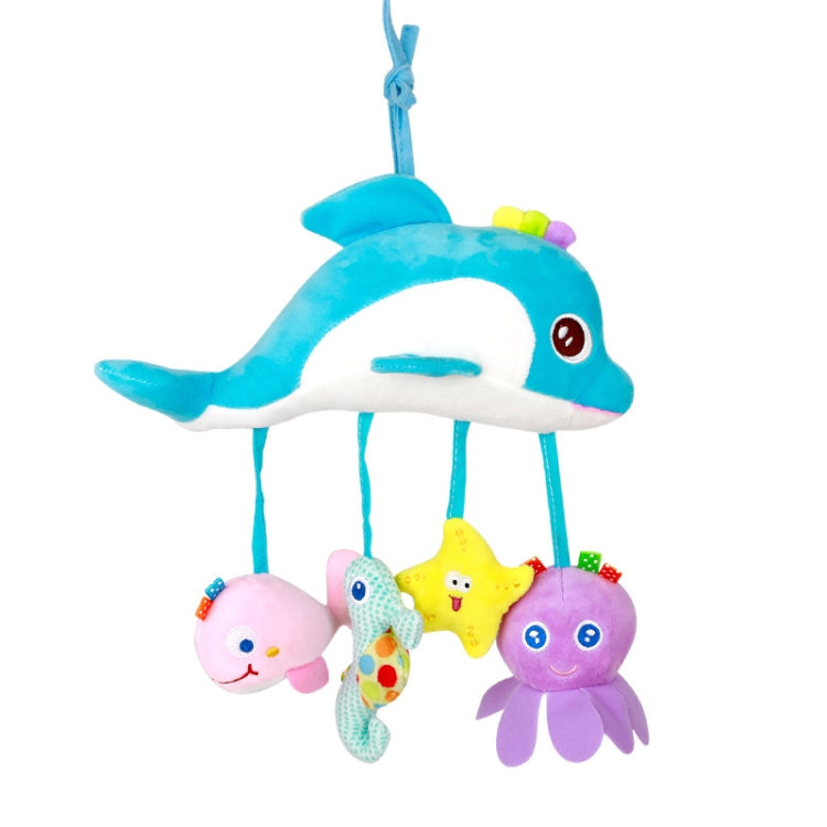 Baby Toys 0-1 Year Old Animal Bed Bells Soothing Plush Toys Baby Rattles Baby Carriage Hanging, A Crossbar - Deer, B Crossbar - Dolphins, C Crossbar - Birds