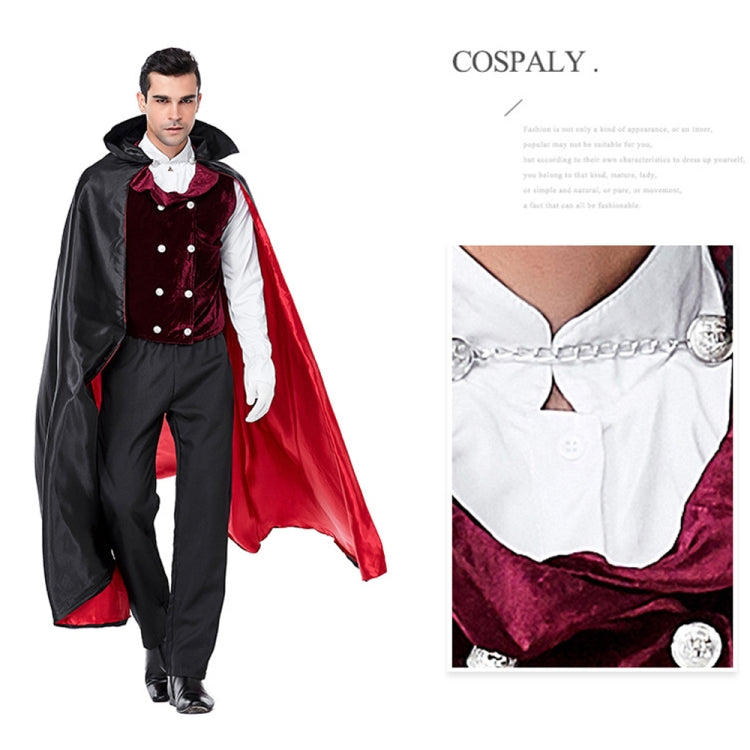 PS6831 Halloween Vampire Costume Castle Men Drag Costume, M, XL