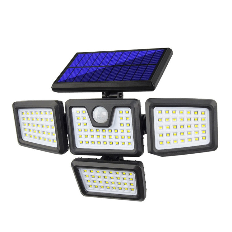 TG-TY051 4-Head Rotatable Solar Wall Light Body Sensor Outdoor Garden Waterproof Corridor Garden Lighting Street Light, Spec:, 141 LED
