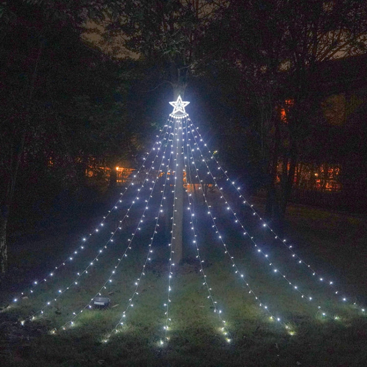 10LM 350 LED Star Waterfall Light Christmas Tree String Lights Outdoor Meteor Light, Plug Spec:, US Plug, EU Plug