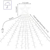 10LM 350 LED Star Waterfall Light Christmas Tree String Lights Outdoor Meteor Light, Plug Spec:, US Plug, EU Plug