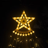 10LM 350 LED Star Waterfall Light Christmas Tree String Lights Outdoor Meteor Light, Plug Spec:, US Plug, EU Plug