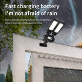 TG-TY097 2-Heads Solar Light Outdoor Human Body Induction Wall Lamp Garden Street LED Light, 200 COB