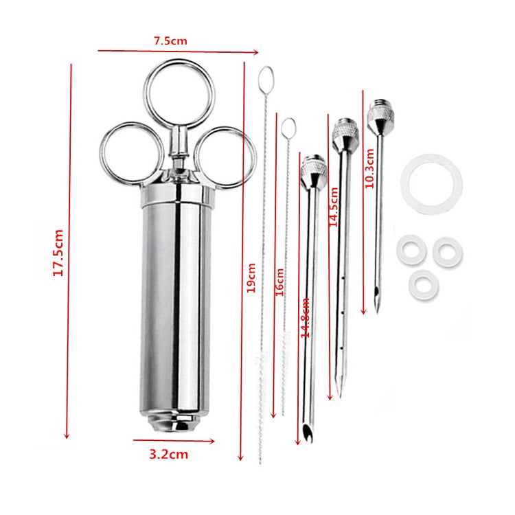Stainless Steel Seasoning Turkey Syringe Kitchen Seasoning Syringe, 8 in 1, 9 in 1, 10 in 1