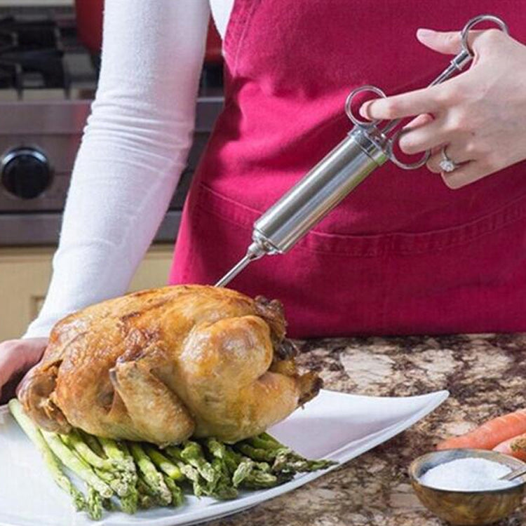 Stainless Steel Seasoning Turkey Syringe Kitchen Seasoning Syringe, 8 in 1, 9 in 1, 10 in 1