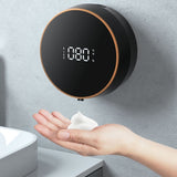 W1 Wall-Mounted Smart Infrared Sensor USB Charging Foam Soap Dispenser, White, Black Black