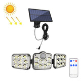 TG-TY075 Solar 3-Head Rotatable Wall Light Body Sensation Outdoor Waterproof Garden Light, Style:, 138 LED Splitable, 108 LED Splitable, 171 COB Splitable, 122 LED Splitable 138 LED Splitable