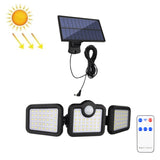 TG-TY075 Solar 3-Head Rotatable Wall Light Body Sensation Outdoor Waterproof Garden Light, Style:, 138 LED Splitable, 108 LED Splitable, 171 COB Splitable, 122 LED Splitable 108 LED Splitable