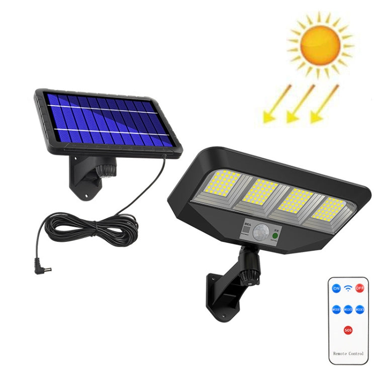 TG-TY081 LED Solar Wall Light Body Sensation Outdoor Waterproof Courtyard Lamp with Remote Control, Style:, 138 LED Integrated, 160 LED Integrated, 138 COB Integrated, 160 COB Integrated, 138 LED Splitable, 160 LED Splitable, 138 COB Splitable         ... 138 LED Splitable