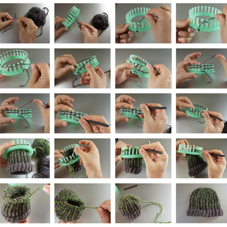 2 in 1 Circular Hand Knitting Machine Woolen Needle Hook Jacquard Weaver Sweater Hat Making Tool