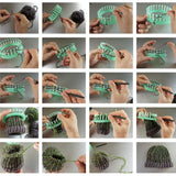2 in 1 Circular Hand Knitting Machine Woolen Needle Hook Jacquard Weaver Sweater Hat Making Tool