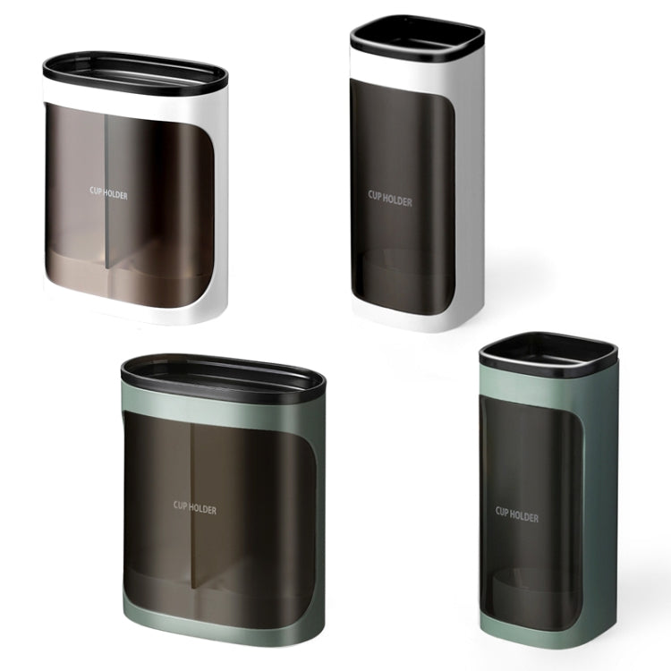 Wall-Mounted Disposable Cup Remover Punch-Free Cup Holder Home Office Convenient Cup Holder, Binocular White, Binocular Green, Monocular White, Monocular Green