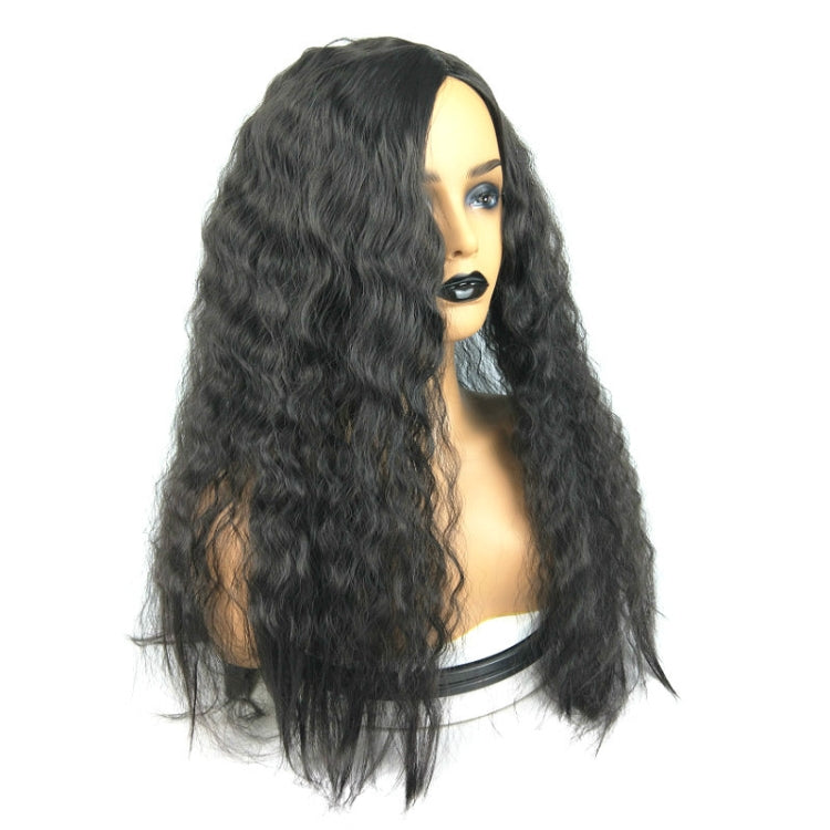 Women Chemical Fiber Middle Split Corn Perm Small Curly Long Wig