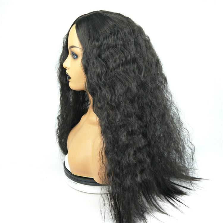 Women Chemical Fiber Middle Split Corn Perm Small Curly Long Wig